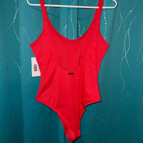 ZYIA Red Ribbed One-Piece Swimsuit - Picture 2 of 8